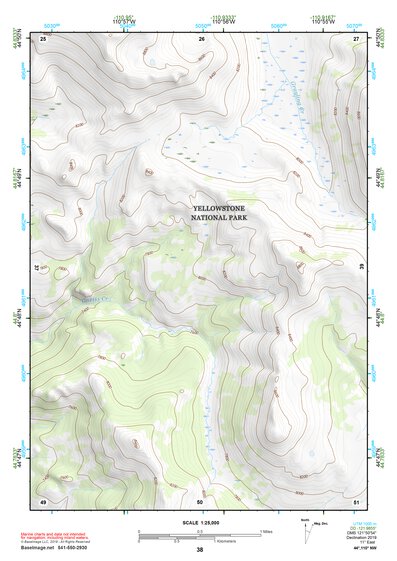 44110NW Page 38 Yellowstone National Park Topo Preview 1