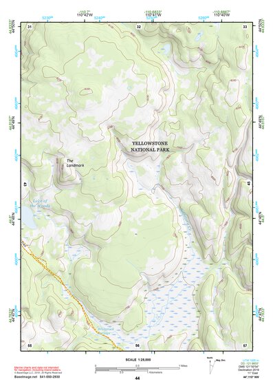 44110NW Page 44 Yellowstone National Park Topo Preview 1