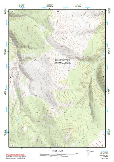 44110NW Page 47 Yellowstone National Park Topo Preview 1
