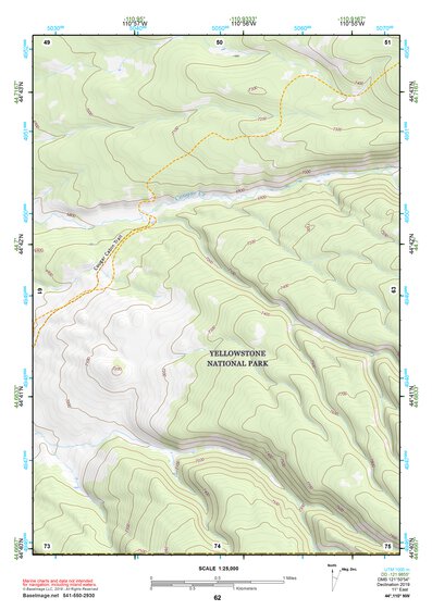 44110NW Page 62 Yellowstone National Park Topo Preview 1