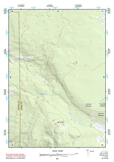 44110NW Page 81 Yellowstone National Park Topo Preview 1