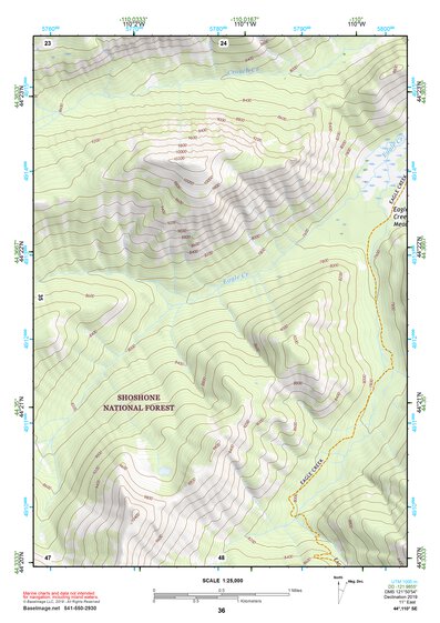 44110SE Page 36 Yellowstone National Park Topo Preview 1