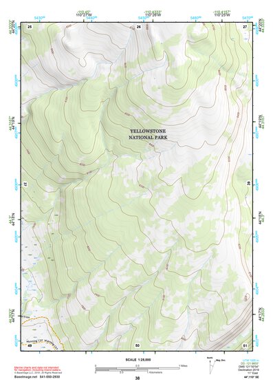 44110SE Page 38 Yellowstone National Park Topo Preview 1