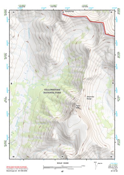 44110SE Page 47 Yellowstone National Park Topo Preview 1