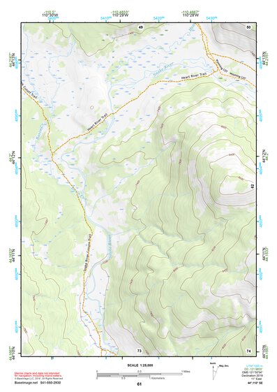 44110SE Page 61 Yellowstone National Park Topo Preview 1