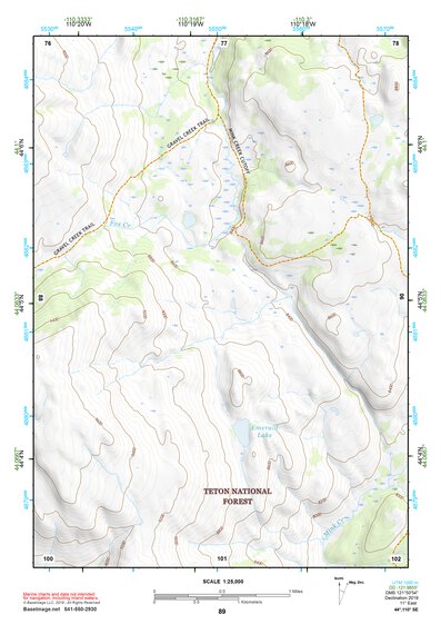44110SE Page 89 Yellowstone National Park Topo Preview 1