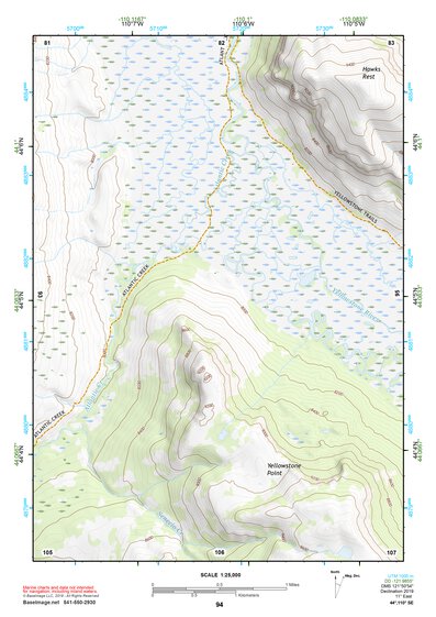 44110SE Page 94 Yellowstone National Park Topo Preview 1