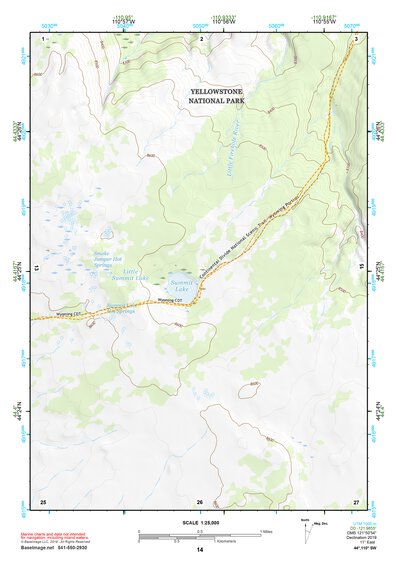 44110SW Page 14 Yellowstone National Park Topo Preview 1