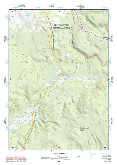 44110SW Page 17 Yellowstone National Park Topo Preview 1