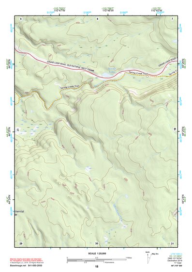 44110SW Page 18 Yellowstone National Park Topo Preview 1