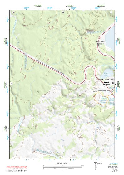 44110SW Page 22 Yellowstone National Park Topo Preview 1