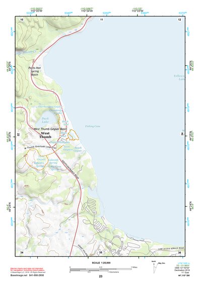 44110SW Page 23 Yellowstone National Park Topo Preview 1