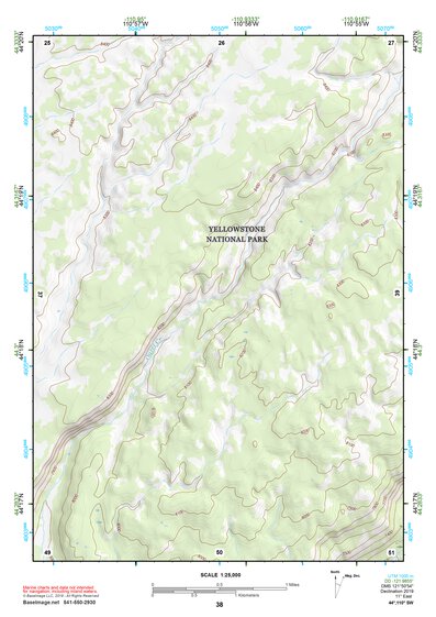 44110SW Page 38 Yellowstone National Park Topo Preview 1