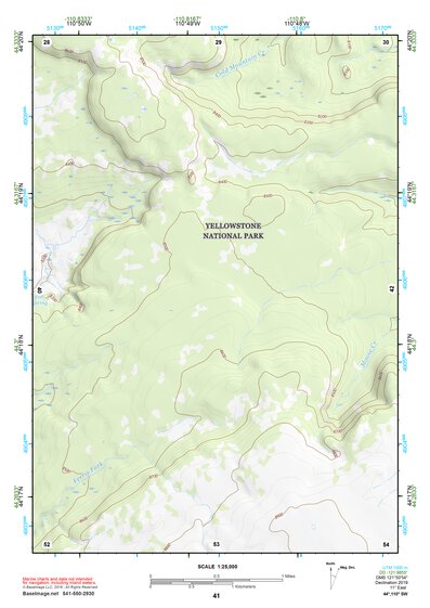 44110SW Page 41 Yellowstone National Park Topo Preview 1