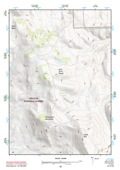 44114SE Page 12 White Cloud Peaks Topo Preview 1