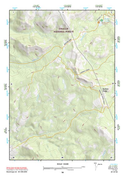 44114SE Page 14 White Cloud Peaks Topo Preview 1
