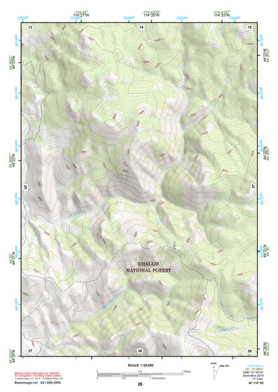 44114SE Page 26 White Cloud Peaks Topo Preview 1