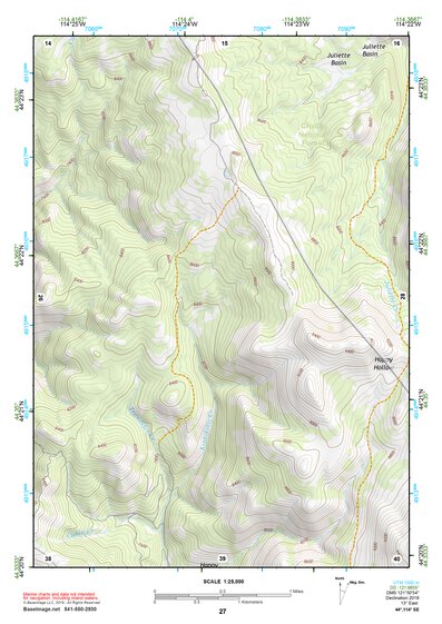 44114SE Page 27 White Cloud Peaks Topo Preview 1