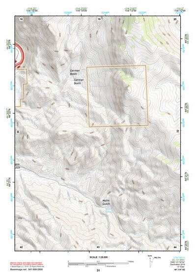 44114SE Page 31 White Cloud Peaks Topo Preview 1