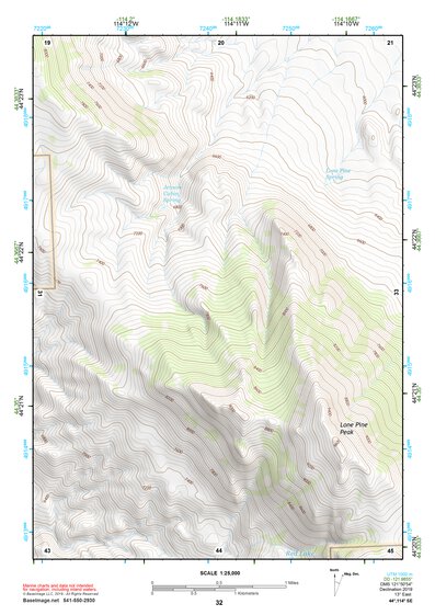 44114SE Page 32 White Cloud Peaks Topo Preview 1
