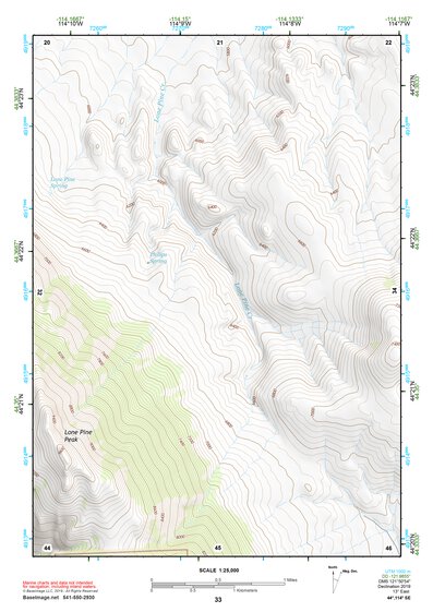 44114SE Page 33 White Cloud Peaks Topo Preview 1