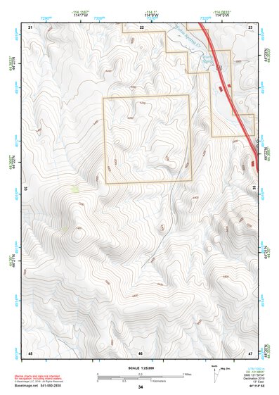 44114SE Page 34 White Cloud Peaks Topo Preview 1