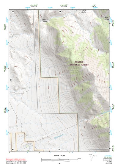 44114SE Page 36 White Cloud Peaks Topo Preview 1