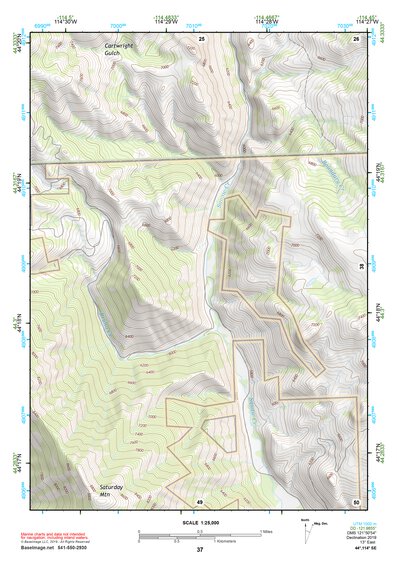 44114SE Page 37 White Cloud Peaks Topo Preview 1