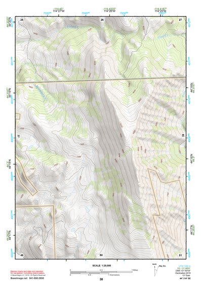 44114SE Page 38 White Cloud Peaks Topo Preview 1