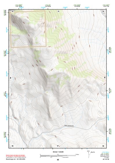 44114SE Page 45 White Cloud Peaks Topo Preview 1
