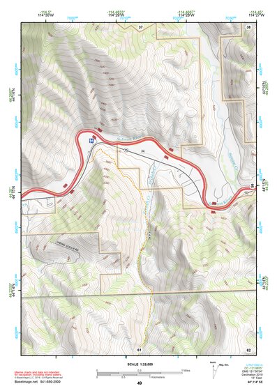 44114SE Page 49 White Cloud Peaks Topo Preview 1