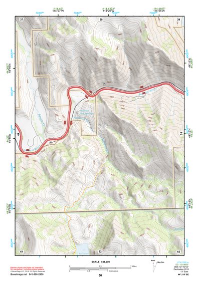 44114SE Page 50 White Cloud Peaks Topo Preview 1