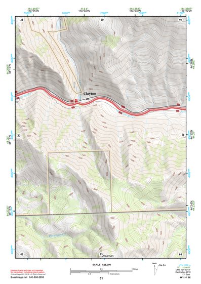44114SE Page 51 White Cloud Peaks Topo Preview 1