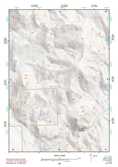 44114SE Page 54 White Cloud Peaks Topo Preview 1