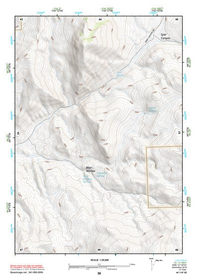 44114SE Page 56 White Cloud Peaks Topo Preview 1