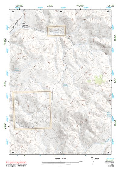 44114SE Page 57 White Cloud Peaks Topo Preview 1