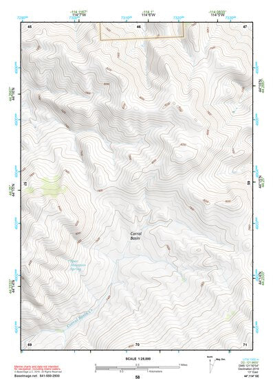 44114SE Page 58 White Cloud Peaks Topo Preview 1