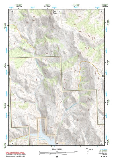 44114SE Page 63 White Cloud Peaks Topo Preview 1