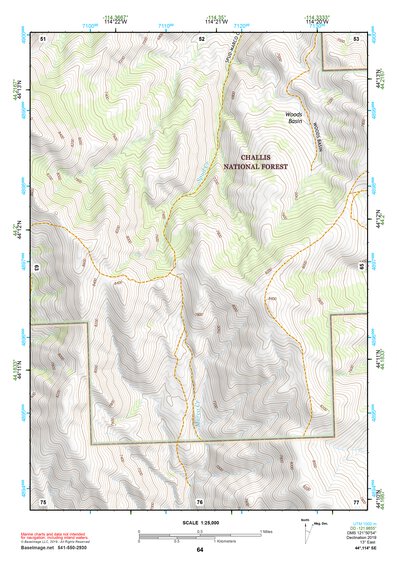 44114SE Page 64 White Cloud Peaks Topo Preview 1