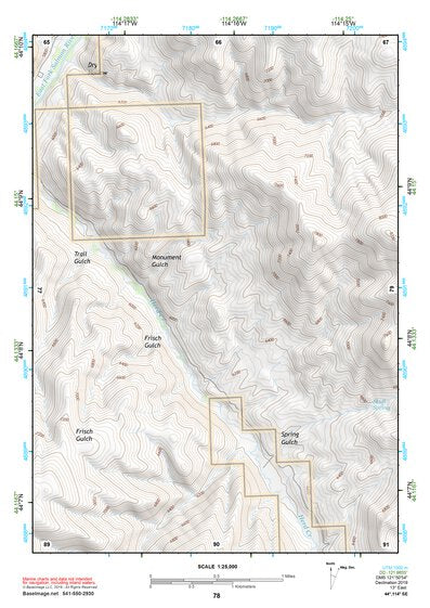 44114SE Page 78 White Cloud Peaks Topo Preview 1