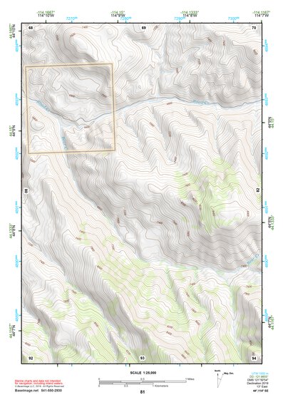 44114SE Page 81 White Cloud Peaks Topo Preview 1