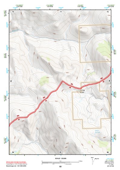 44114SE Page 83 White Cloud Peaks Topo Preview 1