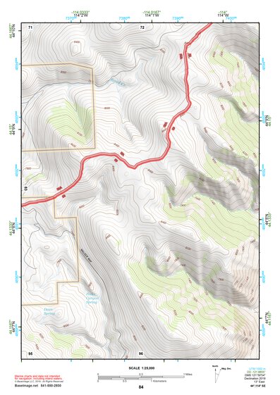 44114SE Page 84 White Cloud Peaks Topo Preview 1