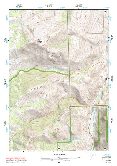 44114SE Page 85 White Cloud Peaks Topo Preview 1