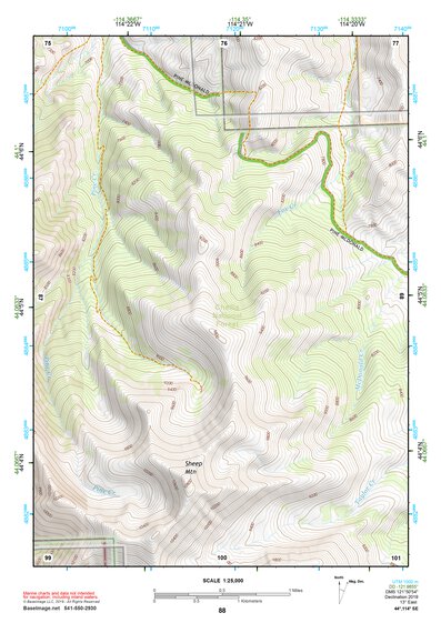 44114SE Page 88 White Cloud Peaks Topo Preview 1