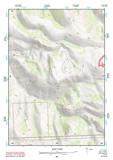 44114SE Page 93 White Cloud Peaks Topo Preview 1