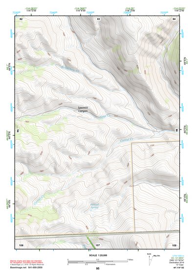 44114SE Page 95 White Cloud Peaks Topo Preview 1