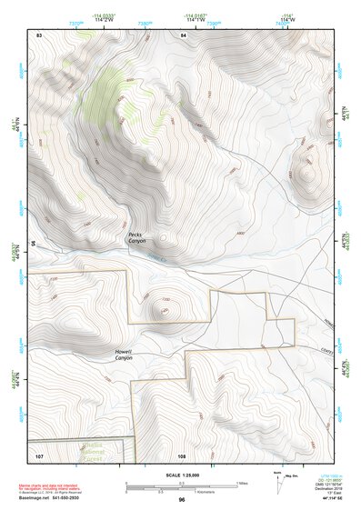 44114SE Page 96 White Cloud Peaks Topo Preview 1