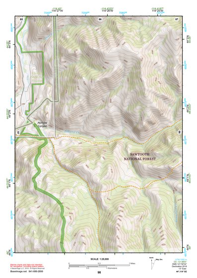 44114SE Page 98 White Cloud Peaks Topo Preview 1