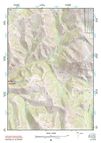 44114SE Page 99 White Cloud Peaks Topo Preview 1